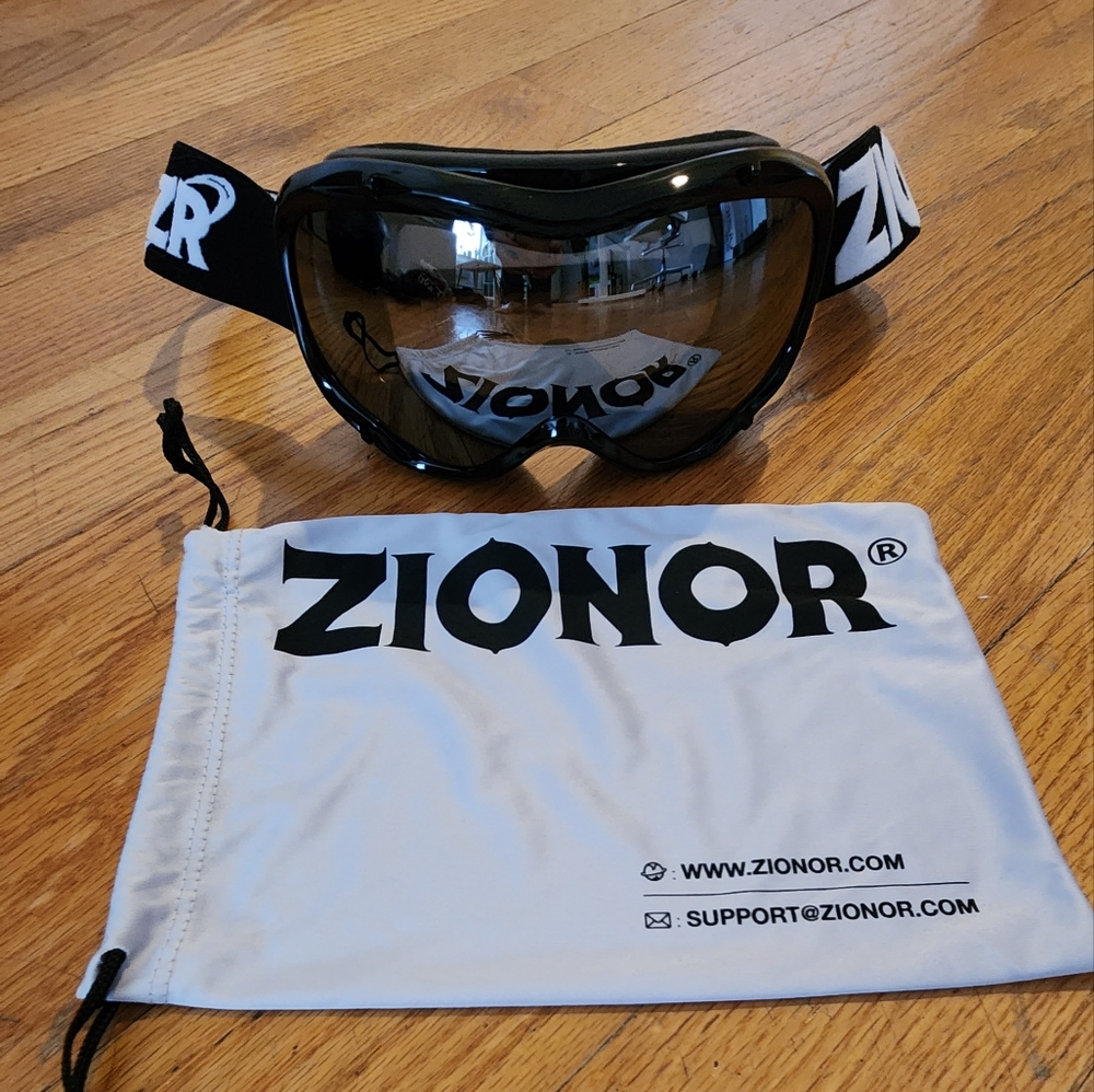 Zionor Ski Snow Snowboard Goggles Unisex Black